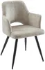 Vente-unique - KADIJA Stuhl Stoff Beige - B 59 cm x H 85 cm x L 54 cm Bild 5