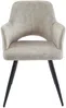Vente-unique - KADIJA Stuhl Stoff Beige - B 59 cm x H 85 cm x L 54 cm Bild 4
