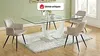 Vente-unique - KADIJA Stuhl Stoff Beige - B 59 cm x H 85 cm x L 54 cm Bild 2