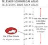 Teleskop-Organizer auf Schuhen ATLAS - 42 Paar Schuhe, WENKO - WENKO Bild 2
