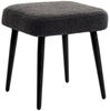 MC Star Sitzhocker Fußhocker quadratisch mit Kaschmir-Optik, Dunkelgrau, Stahlbeine (ideal für Wohnzimmer & Schlafzimmer) Bild 4