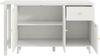 Schreibtisch 2-in-1 mit Sideboard, 360° drehbar, 120 x 40 x 74,5 cm, Weiß Bild 5