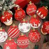 ABC 12-teiliges Weihnachtsdekoration-Set, für Weihnachten, weiß, Holz, 13 x 32 x 21 cm Bild 5