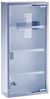 ZELLER 18112 Medizinschrank, Edelstahl/Glas, abschließbar / Arzneimittelschrank Bild 2