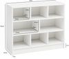 Bücherregal, Standregal, weiß, Holz, 80 x 68,5 x 29,5 cm Bild 4