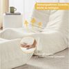 Odikalo Sofa Sitzsack Lazy Sofa mit Rückenlehne und Fußhocker, Weicher Teddyfell-Bohnensack-Bodenlesesessel,Bequemer Einzel-Bodensofa Bild 3