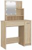 vidaXL Schminktisch mit LED Sonoma-Eiche 86,5x35x136 cm 808813 Bild 3