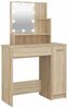 vidaXL Schminktisch mit LED Sonoma-Eiche 86,5x35x136 cm 808813 Bild 2