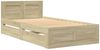 Einzelbettgestell Design für Erwachsene mit Kopfteil Sonoma-Eiche 90x200 cm Holzwerkstoff d3315e Bild 3
