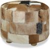 vidaXL Hocker Ziegenleder Rund 50x50x45 cm 244548 Bild 3