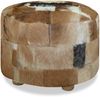 vidaXL Hocker Ziegenleder Rund 50x50x45 cm 244548 Bild 5