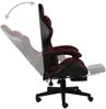 vidaXL Gaming-Stuhl mit Fußstütze Schwarz und Weinrot Kunstleder [20533] Bild 4