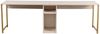 Contemporary and Practical Study Desk, Traverten, Gold, 240 x 74 x 60 | 100% Melamine Coated Particle Board| Perfect for Modern Home Office & Study Spaces, Elegant and Functional Design Bild 4