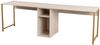 Contemporary and Practical Study Desk, Traverten, Gold, 240 x 74 x 60 | 100% Melamine Coated Particle Board| Perfect for Modern Home Office & Study Spaces, Elegant and Functional Design Bild 5