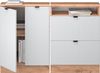 Küchenschrank für Dachschrägen R-Line Weiß Riffel 120 cm 2er Set Vicco Bild 5