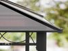 Gartenpavillon 3x3 m wasserdicht ALU Deluxe Pavillon mit 4 Seitenteilen Partyzelt in taupe lichtdurchlässiges PC Dach Bild 4