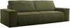 Vente-unique - AMELIA Sofa SamtStoff Grün - B 102 cm x H 85 cm x L 257 cm Bild 3