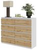 Furnica Kommode GABRIEL 8 Schubladen-Weiß Matt H92cm B120cm T33cm Bild 4