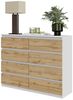 Furnica Kommode GABRIEL 8 Schubladen-Weiß Matt H92cm B120cm T33cm Bild 5