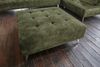 KAWOLA Sofa WIOLO Schlafsofa Daybed mit Hocker velvet moosgrün 80 x 110 x 240 cm Bild 5