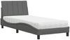 vidaXL Bett mit Matratze "Hanko" Dunkelgrau 80x200 cm Stoff 3310490 Bild 2