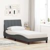 vidaXL Bett mit Matratze "Hanko" Dunkelgrau 80x200 cm Stoff 3310490 Bild 3