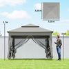 Faltbarer Gartenpavillon/Posterpavillon zum Aufklappen, Stahlrahmen, wasserdichtes Polyester, UV-beständig, Moskitonetze + Tragetasche Bild 5