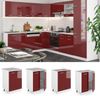 Küchenunterschrank R-Line Rot Hochglanz 60 cm , AP Eiche Vicco Bild 2