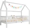 Kinderbett, Hausbett mit Lattenrost und Rausfallschutz, 90x200 cm, Einzelbett, Kiefer Bild 5