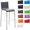 CLP Barhocker Avola Leder Flach E78 Edelstahlgestell,grau Bild 2