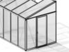 GFP Gewächshaus Anlehngewächshaus Ella 32 - Aluminium - 137x194 cm - 16 mm Polycarbonat-Platten Bild 3