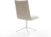 Drehstuhl Lelio-Flex Webstoff Soft Beige Fußkreuz Weiß 360° drehbar Wippfunktion Taschenfederkern Bild 5