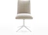 Drehstuhl Lelio-Flex Webstoff Soft Beige Fußkreuz Weiß 360° drehbar Wippfunktion Taschenfederkern Bild 2