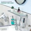 bremermann Bad-Serie LUCENTE - Glasablage mit Rahmen inkl. Klebeset, Glasregal, Badregal aus Glas und Edelstahl, verchromt Bild 2