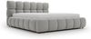 GRAINGOLD Modo Polsterbett 180x200, Doppelbett mit Kopfteil, groß Stauraum, Velour-Stoff, Hellgrau Bild 2