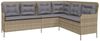 vidaXL Gartensofa in L-Form mit Kissen Beige Poly Rattan 369003 Bild 2