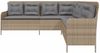 vidaXL Gartensofa in L-Form mit Kissen Beige Poly Rattan 369003 Bild 4