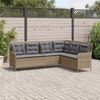 vidaXL Gartensofa in L-Form mit Kissen Beige Poly Rattan 369003 Bild 3