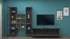 Dmora Ausgestattete Wand Lome, 3-türiges TV-Ständer-Wohnzimmerset, Mehrzweck-Wohnzimmermöbel mit Vitrine und LED-Licht, 100 % Made in Italy, 320 x 30 x 180 cm, Anthrazit, Bild 5