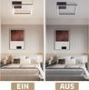 Nettlife LED Deckenleuchte Schwarz Eckig 12/20/24W Warmweiß Küchenlampe Schlafzimmer, LED fest integriert, Modern Esszimmerlampe für Wohnzimmer Kinderzimmer Flur Büro Bild 3