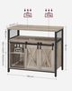 Vasagle Sideboard mit 2 Schiebetüren und verstellbaren Ablagen, Spanplatte, 33 x 100 x 80 cm, Greige / Schwarz Bild 3