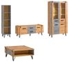 XL Küchenhängeschrank Rimini 80x96cm Glaseinsatz matt Farbe: RAL 3004 purpurrot matt / grau RI-W4S/80 Bild 2