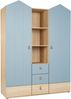 OTTO home Kleiderschrank Hennix skandinavisches Spitzdach-Design mit Soft-Close, viel Stauraum (H/B/T ca. 200/150/51cm) 3 Schubladen, Made in Germany, variable Einlegeböden Bild 2
