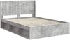 vidaXL Bettgestell mit Stauraum und Kopfteil Betongrau 140 x 200 cm 3413848 Bild 4