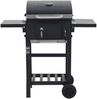 vidaXL Holzkohlegrill mit Unterer Ablage, Stahl Schwarz, 97 x 57 x 99 cm Bild 2