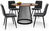 MODFU Essgruppe Stylisches Esstisch,Esszimmerstühle,Esstisch-Set, (5-tlg, Stuhl:44*41*86 Esstisch:Durchmesser 80 cm, Höhe 76 cm) Bild 4