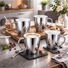 Neuetischkultur Tasse Becher Set silberfarben 2 teilig 250 ml mit Henkel, Keramik Bild 3