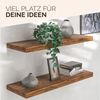 Casaria Wandregal mit Halterung, 2 Stück, MDF, Eiche / Braun, 70 x 23 x 3,8cm Bild 4