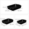 Relaxdays 3-tlg. Keramik Auflaufform Set schwarz Bild 5