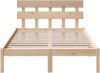 vidaXL Bettgestell mit Kopfteil Braun 120 x 200 cm Massivholz Kiefer 872164 Bild 3